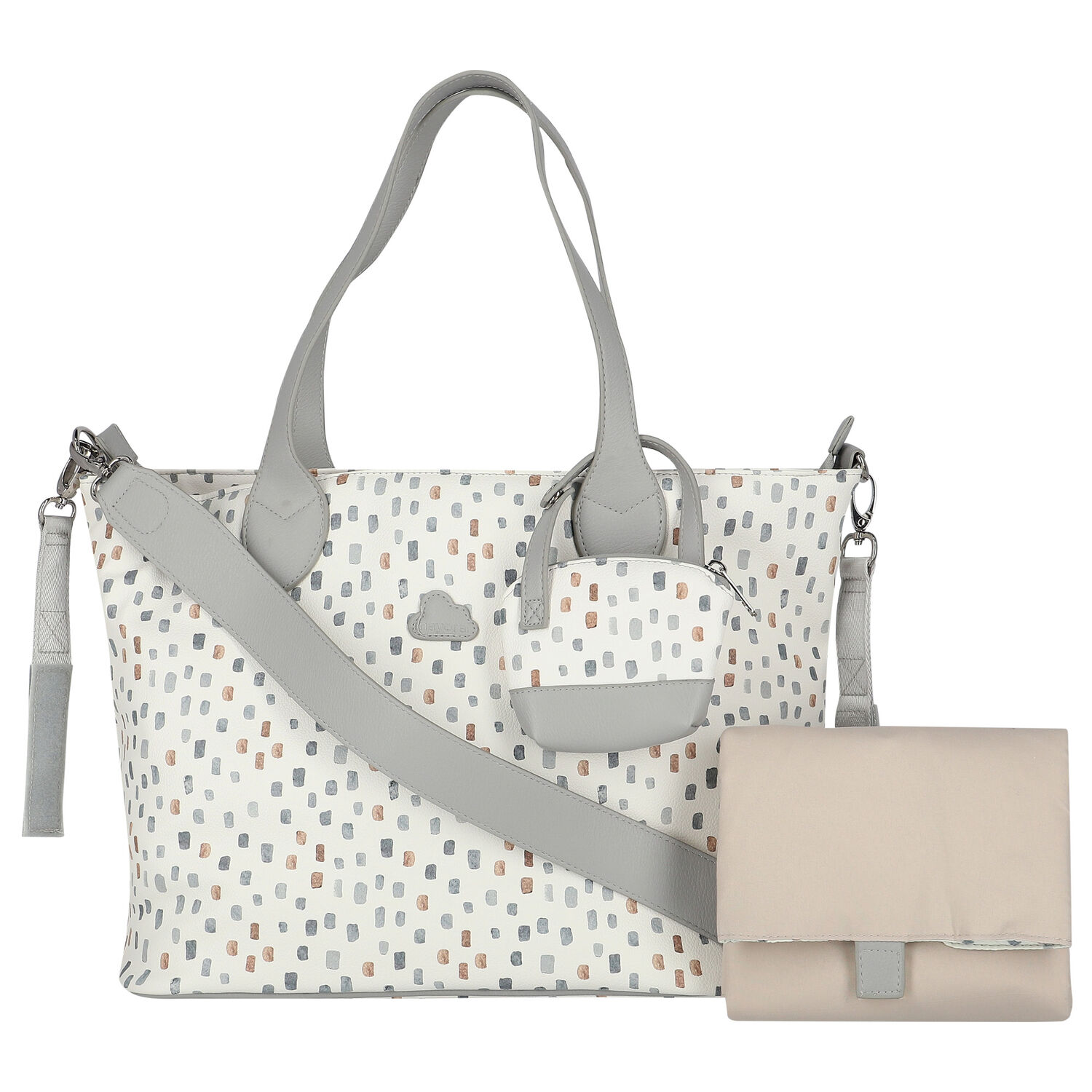 Ivory & Grey Baby Changing Bag, 3, hi-res image number null